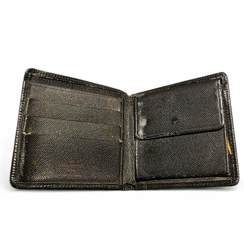 Louis Vuitton Epi Leather Porte Monnaie Marco Bifold Wallet - Black - Picture 3 of 5